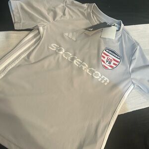 Gray Adidas Soccer Jersey 11-12 Y
